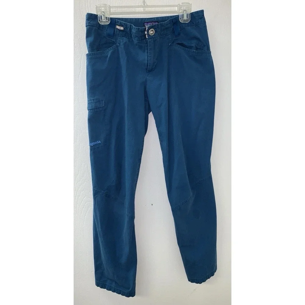 PATAGONIA Women's Venga Rock Pants 8 Blue Climbing Hiking Gorpcore 83085‎ Cargo